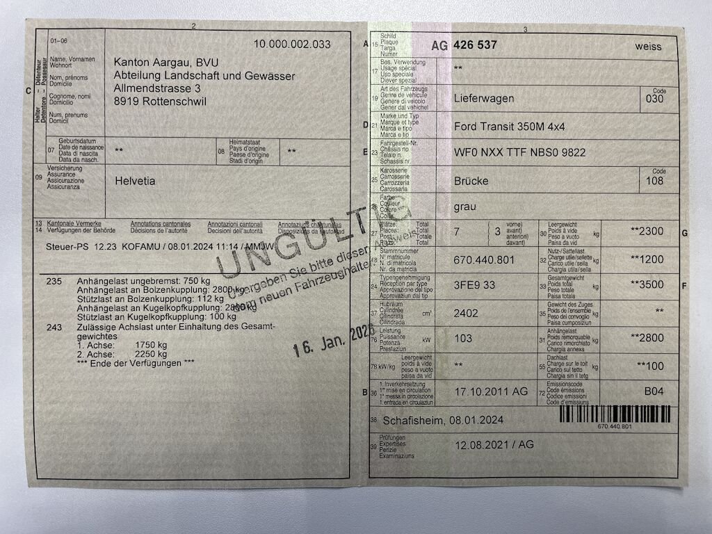 Ford Transit 350M 4x4