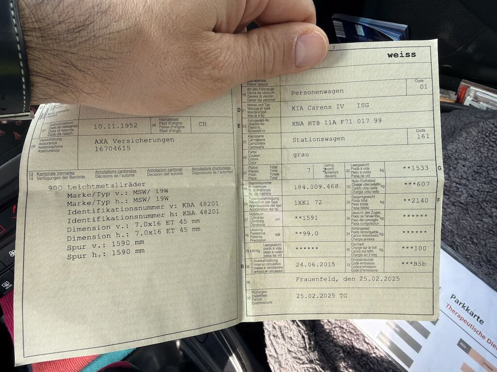 Personenwagen Kia Carens